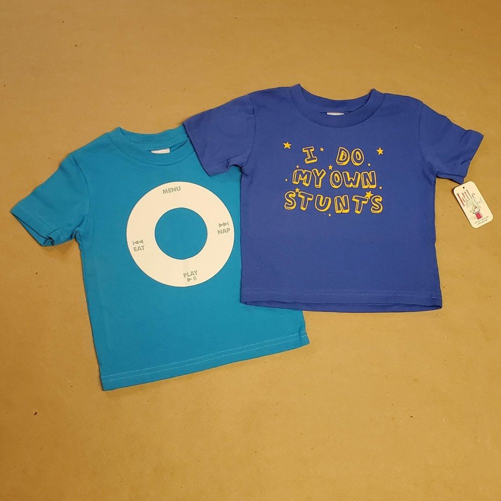 Little Teez T-Shirts 2 Pack Size 3T Blue